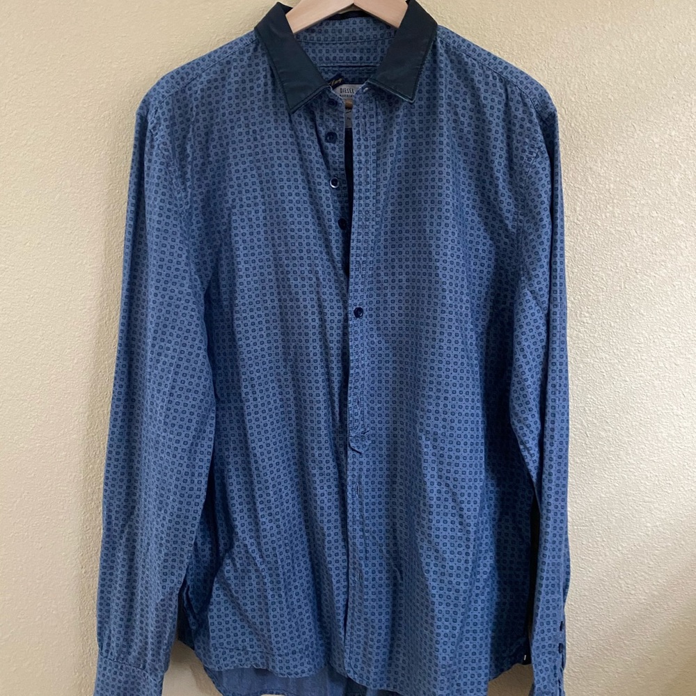 Diesel long sleeve jean shirt.